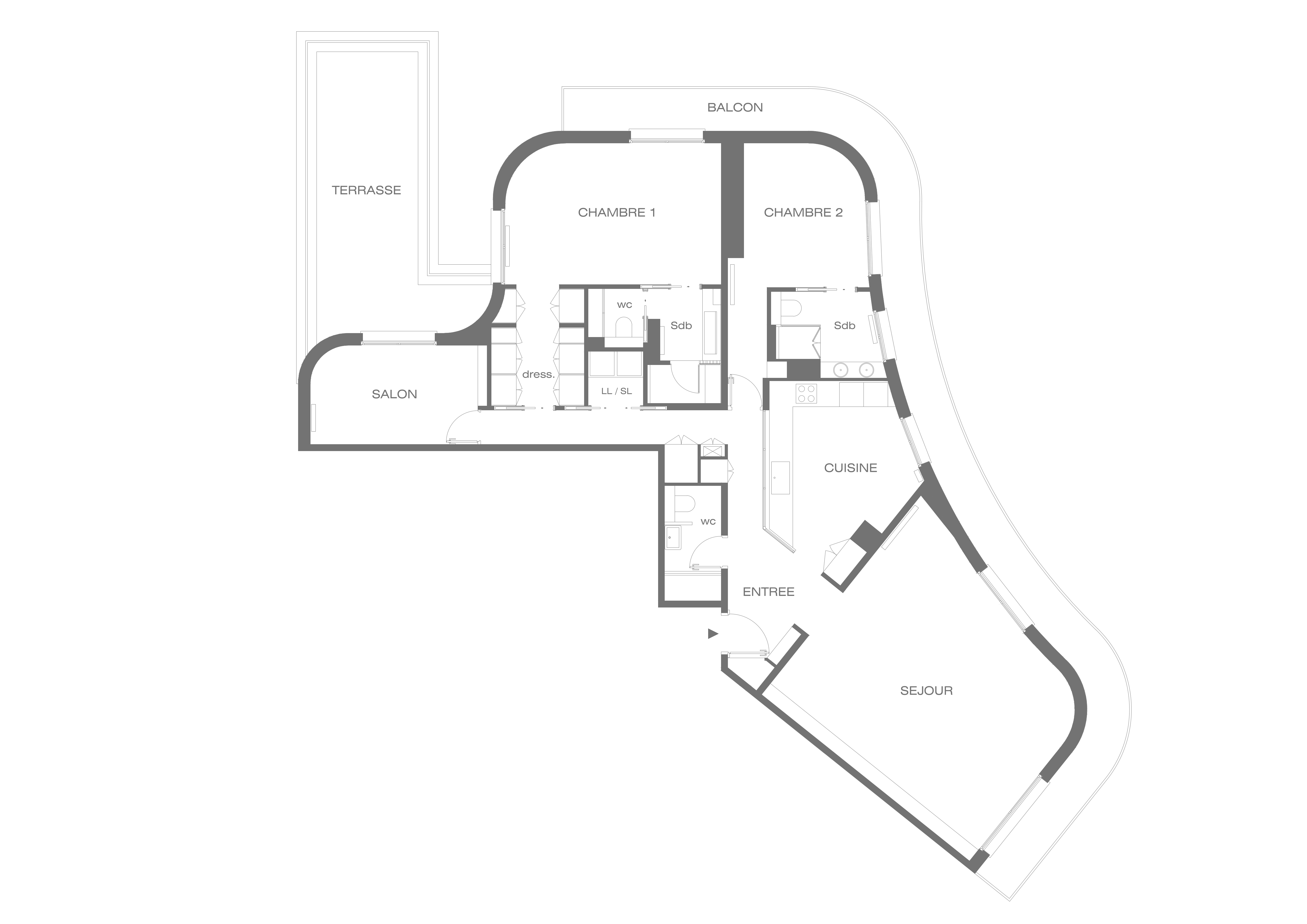 Restructuration complète d'un appartement standing